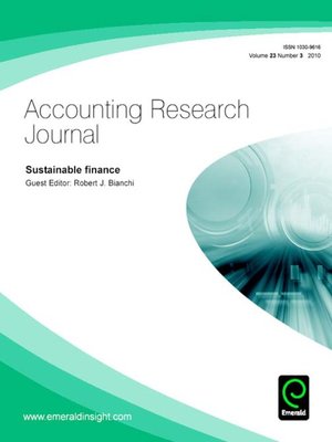 cover image of Accounting Research Journal, Volume 23, Issue 3